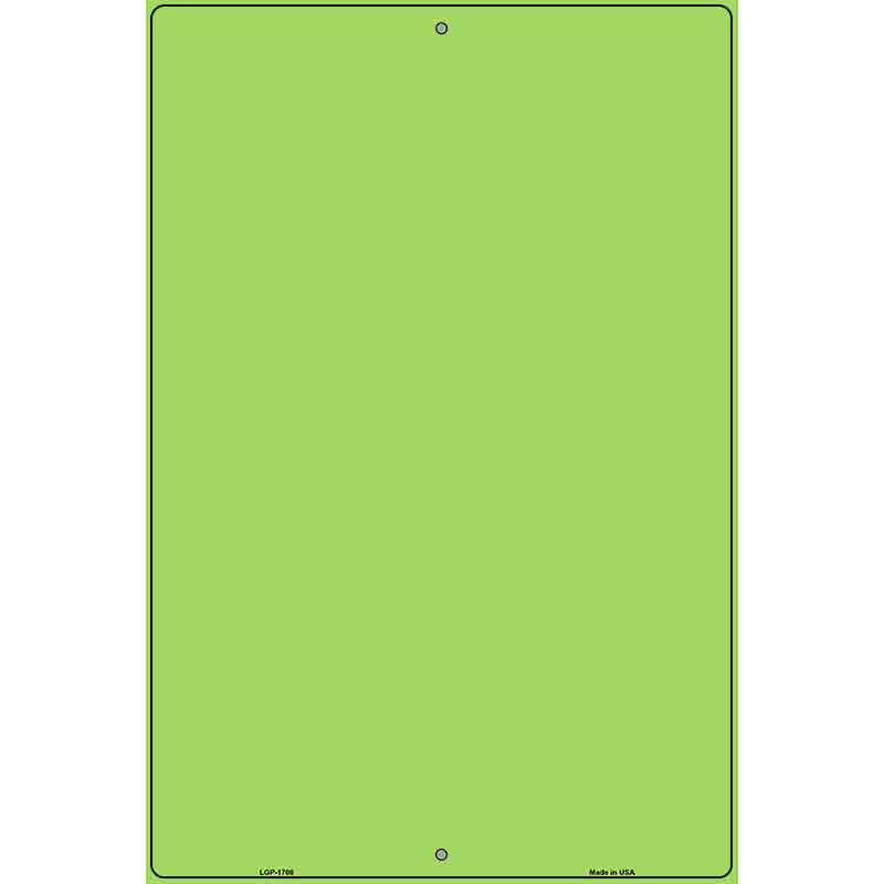 Lime Green Blank Parking Sign Novelty 12" x 18" (LGP)