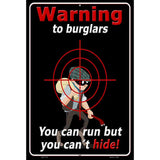 Warning To Burglars Novelty Parking Sign 12" x 18" (LGP)