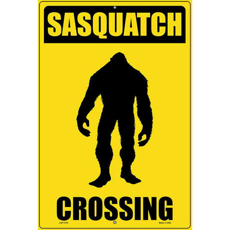 Sasquatch Crossing Novelty Parking Sign 12" x 18" (LGP)