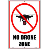 No Drone Zone Novelty Parking Sign 12" x 18" (LGP)