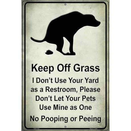 Keep Off Grass Novelty Parking Sign 12" x 18" (LGP)