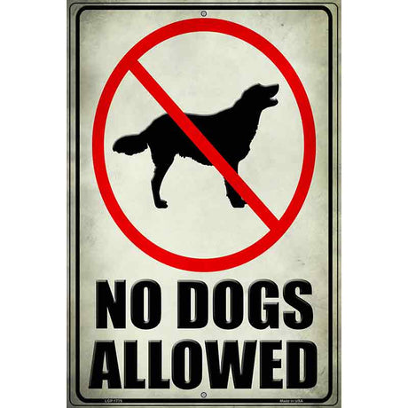 No Dogs Allowed Novelty Parking Sign 12" x 18" (LGP)