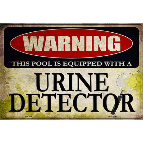 Pool Equipped Urine Detector Novelty Parking Sign 12" x 18" (LGP)