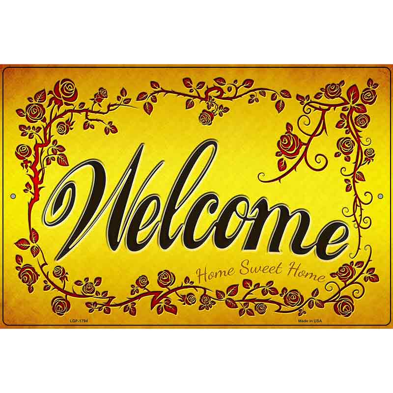 Welcome Grape Vines Novelty Parking Sign 12" x 18" (LGP)