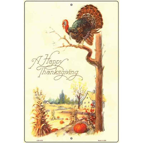 Happy Thanksgiving Vintage Poster Parking Sign 12" x 18" (LGP)