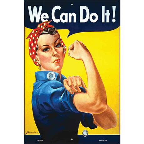 We Can Do It Vintage Poster Parking Sign 12" x 18" (LGP)