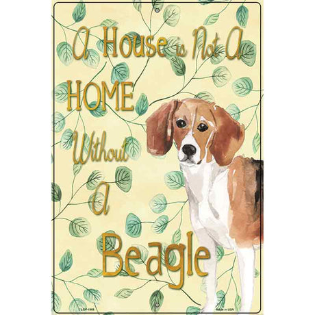 Not A Home Without A Beagle Novelty Parking Sign 12" x 18" (LGP)