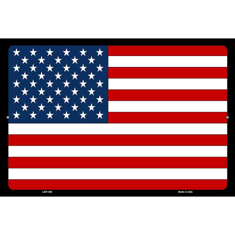 American Flag Metal Novelty Parking Sign 12" x 18" (LGP)