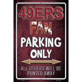 49ers Metal Novelty Parking Sign 12" x 18" (LGP)