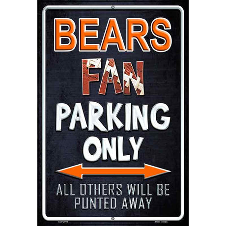 Bears Metal Novelty Parking Sign 12" x 18" (LGP)