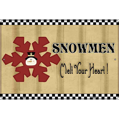 Snowflake Snowmen Metal Novelty Parking Sign 12" x 18" (LGP)