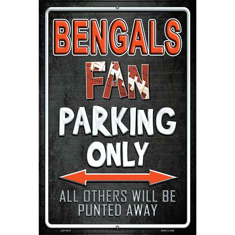 Bengals Metal Novelty Parking Sign 12" x 18" (LGP)