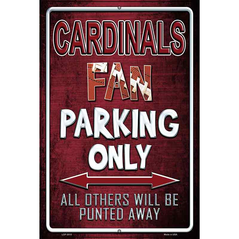 Cardinals Metal Novelty Parking Sign 12" x 18" (LGP)