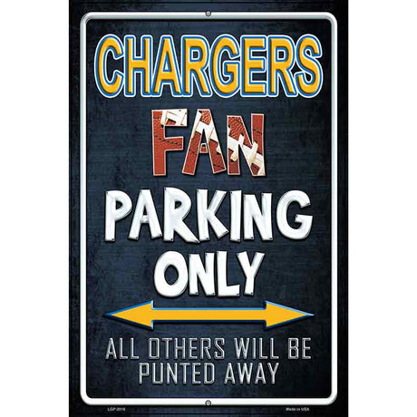 Chargers Metal Novelty Parking Sign 12" x 18" (LGP)