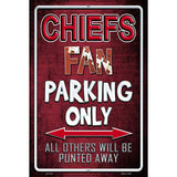 Chiefs Metal Novelty Parking Sign 12" x 18" (LGP)