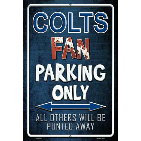 Colts Metal Novelty Parking Sign 12" x 18" (LGP)