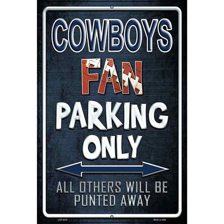 Cowboys Metal Novelty Parking Sign 12" x 18" (LGP)