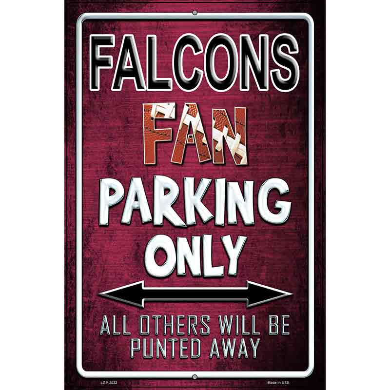 Falcons Metal Novelty Parking Sign 12" x 18" (LGP)