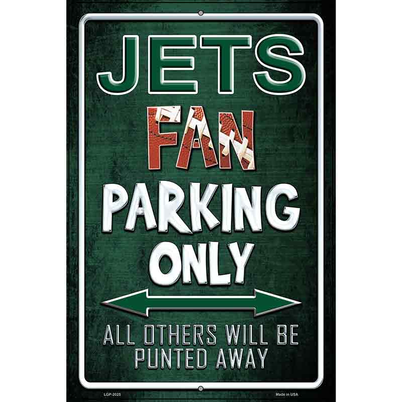 Jets Metal Novelty Parking Sign 12" x 18" (LGP)