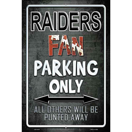 Raiders Metal Novelty Parking Sign 12" x 18" (LGP)