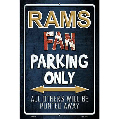 Rams Metal Novelty Parking Sign 12" x 18" (LGP)