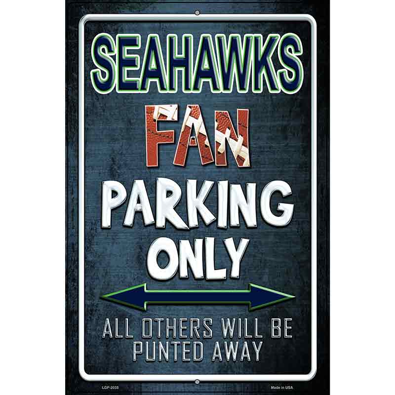 Seahawks Metal Novelty Parking Sign 12" x 18" (LGP)