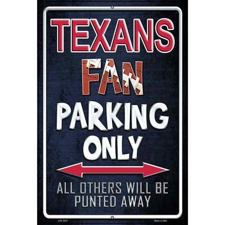 Texans Metal Novelty Parking Sign 12" x 18" (LGP)