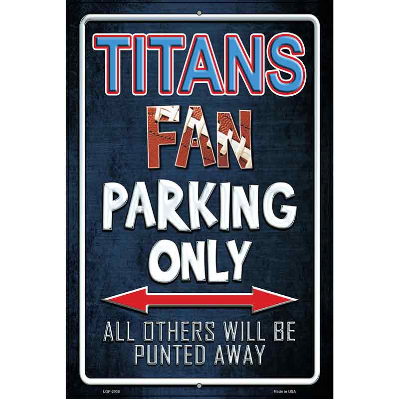 Titans Metal Novelty Parking Sign 12" x 18" (LGP)