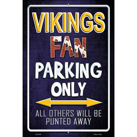 Vikings Metal Novelty Parking Sign 12" x 18" (LGP)