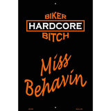 Miss Behavin Metal Novelty Parking Sign 12" x 18" (LGP)