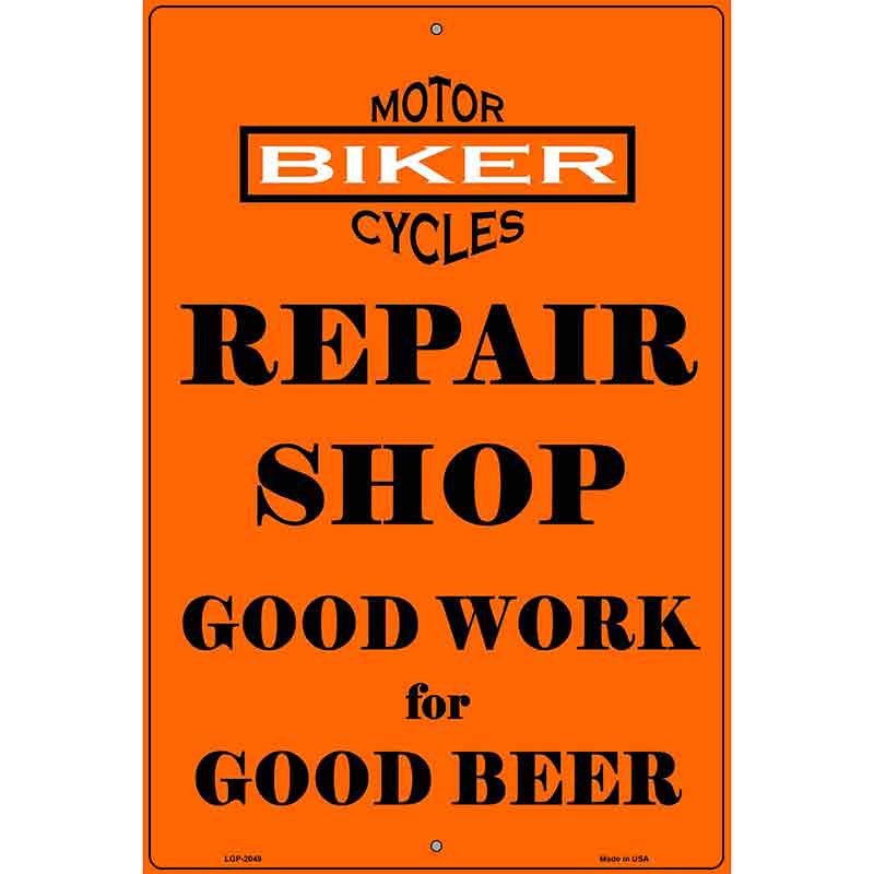 Repair Shop Metal Novelty Parking Sign 12" x 18" (LGP)