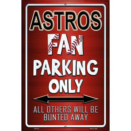 Astros Metal Novelty Parking Sign 12" x 18" (LGP)