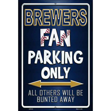 Brewers Metal Novelty Parking Sign 12" x 18" (LGP)