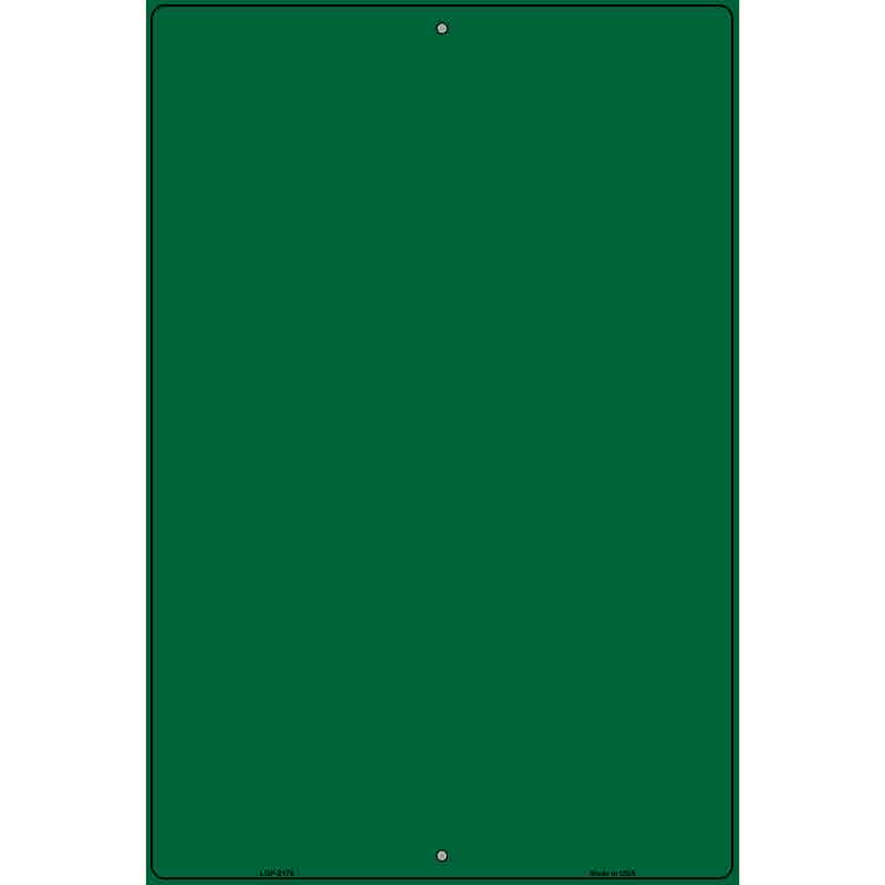 Solid Green Metal Novelty Parking Sign 12" x 18" (LGP)