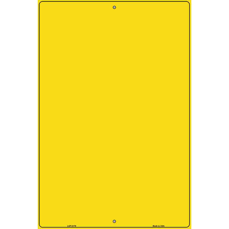 Solid Yellow Metal Novelty Parking Sign 12" x 18" (LGP)