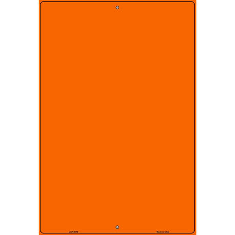 Solid Orange Metal Novelty Parking Sign 12" x 18" (LGP)