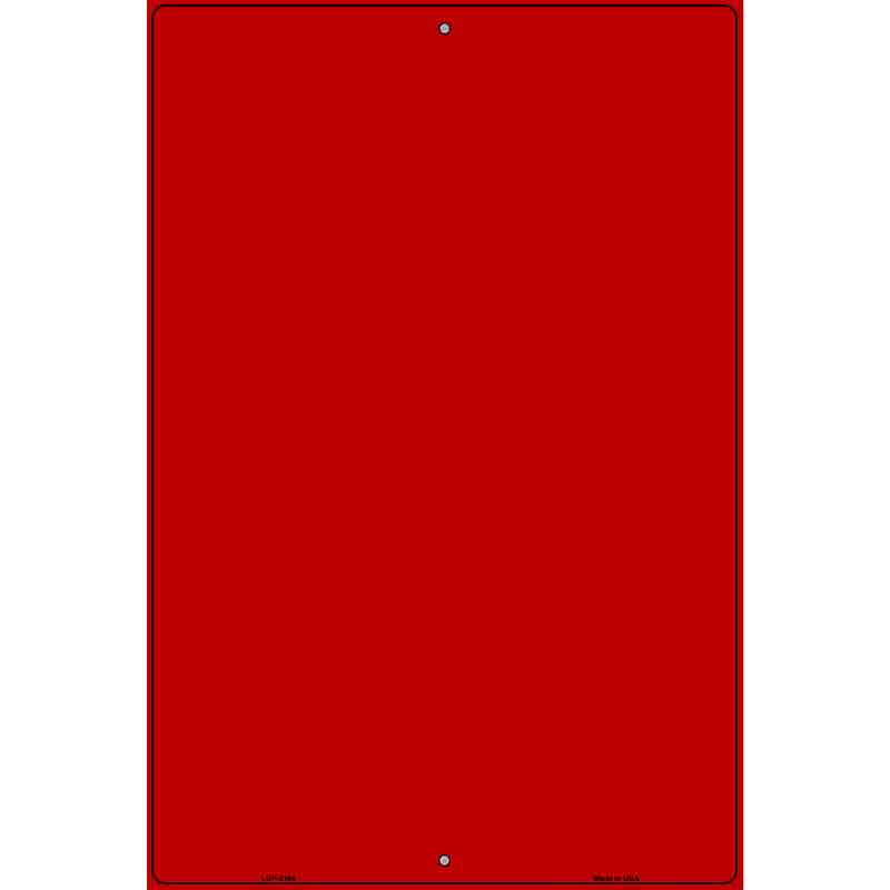 Solid Red Metal Novelty Parking Sign 12" x 18" (LGP)