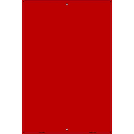 Solid Red Metal Novelty Parking Sign 12" x 18" (LGP)