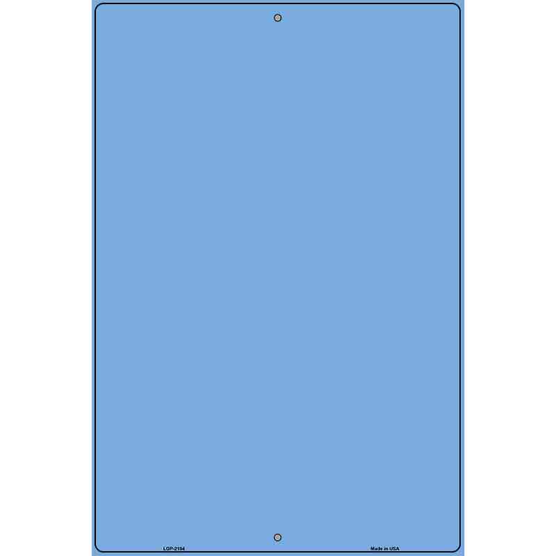 Solid Light Blue Metal Novelty Parking Sign 12" x 18" (LGP)