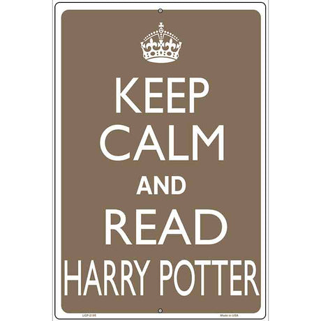 Keep Calm And Read Harry Potter Metal Novelty Parking Sign 12" x 18" (LGP)