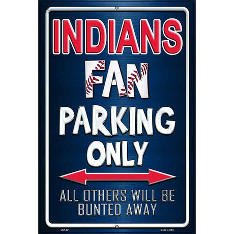 Indians Metal Novelty Parking Sign 12" x 18" (LGP)