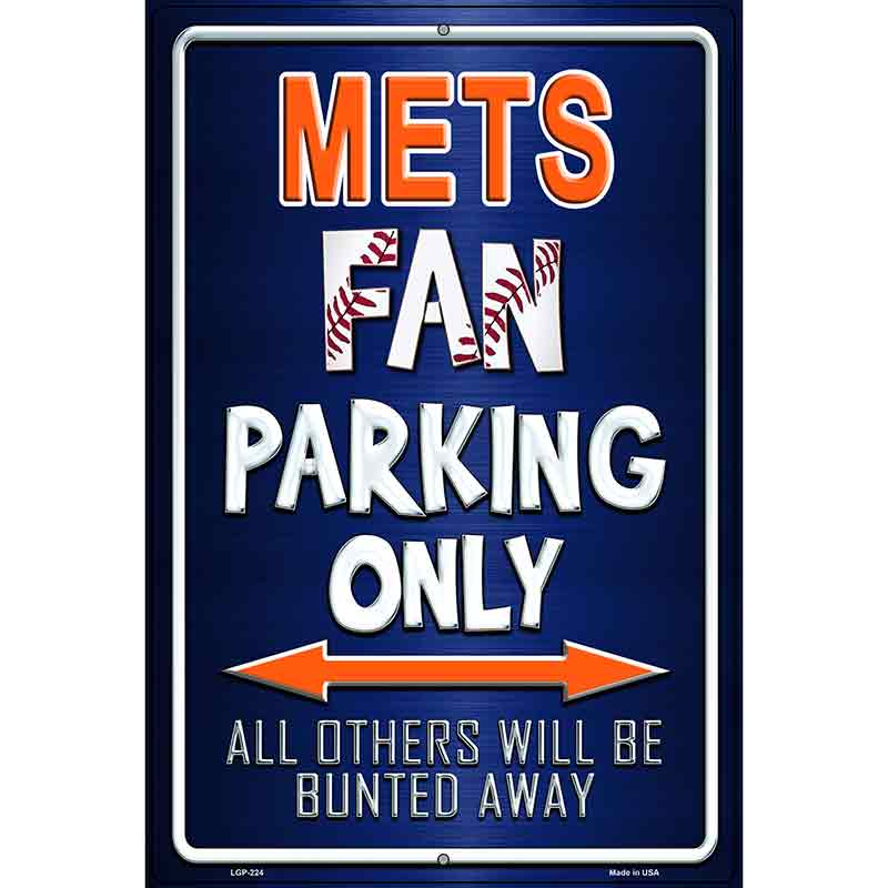 Mets Metal Novelty Parking Sign 12" x 18" (LGP)