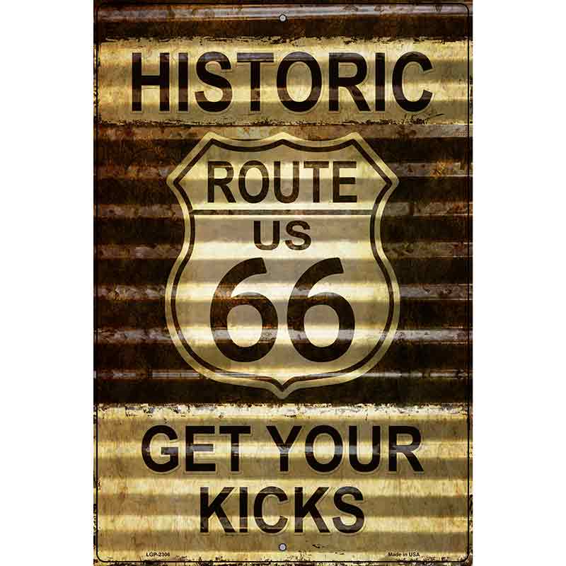 Historic Route 66 Novelty Parking Sign 12" x 18" (LGP)