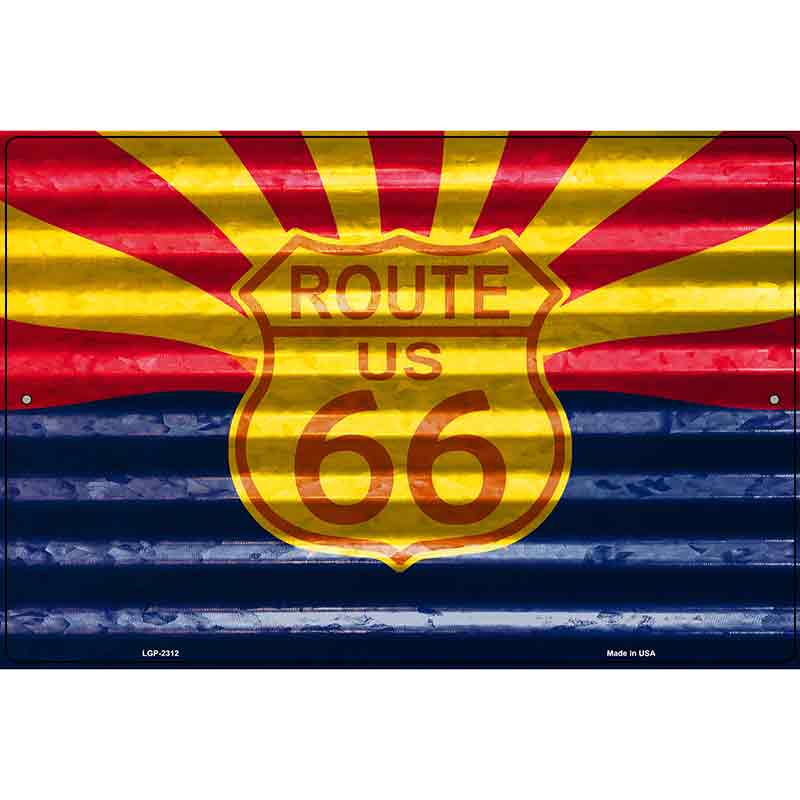 Route 66 Arizona Flag Novelty Parking Sign 12" x 18" (LGP)