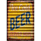 Ice Cold Beer Served Here Novelty Parking Sign P-2313 12" x 18" (LGP)