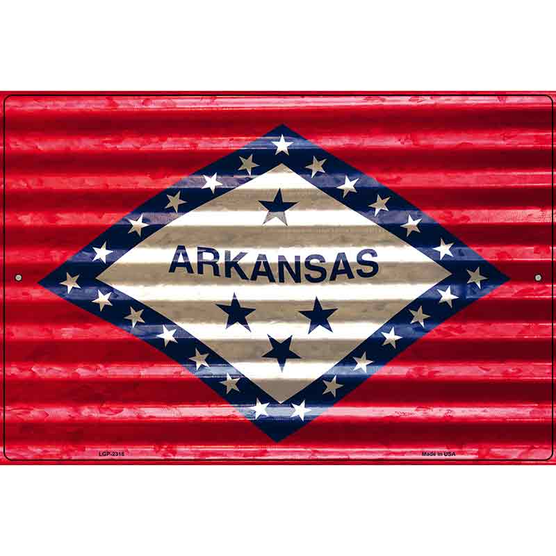 Arkansas Flag Novelty Parking Sign 12" x 18" (LGP)