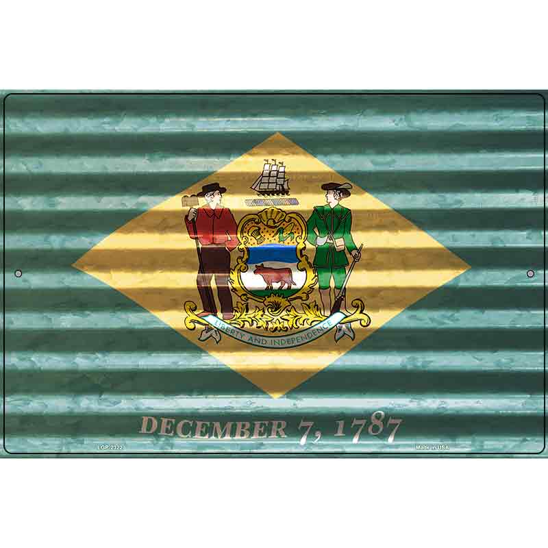 Delaware Flag Novelty Parking Sign 12" x 18" (LGP)