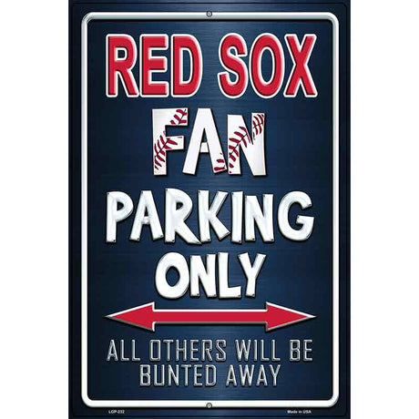 Red Sox Metal Novelty Parking Sign 12" x 18" (LGP)