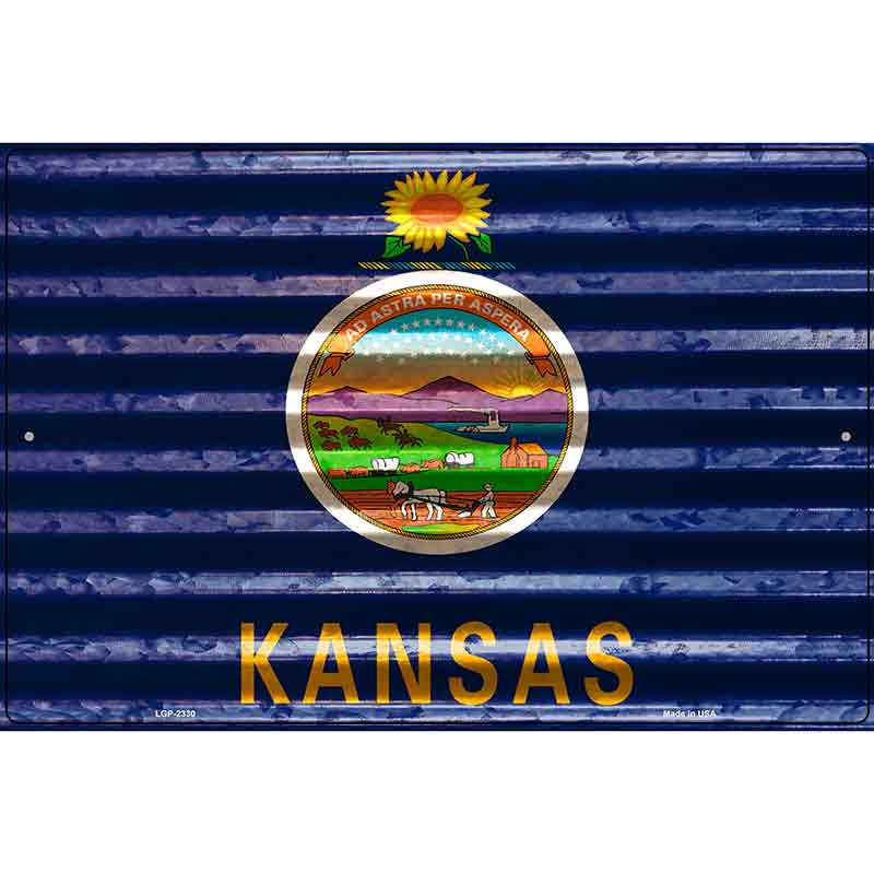 Kansas Flag Novelty Parking Sign 12" x 18" (LGP)