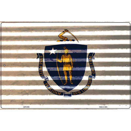 Massachusetts Flag Novelty Parking Sign 12" x 18" (LGP)